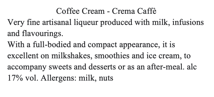Coffee cream