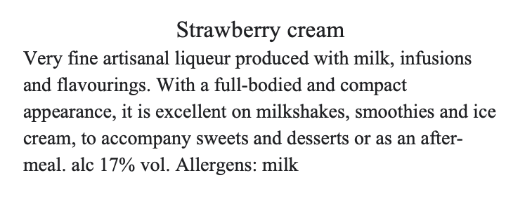 Crema Fragola - Liquore Artigianale