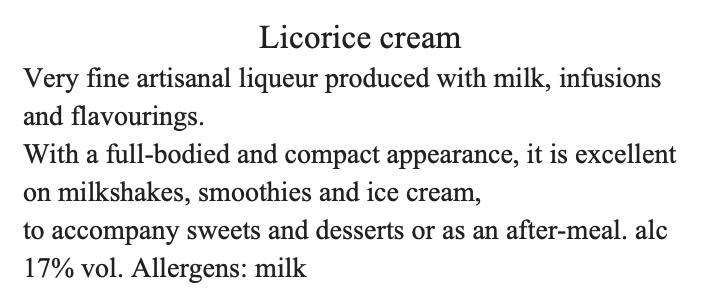 Crema Liquirizia - Liquore Artigianale
