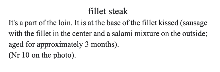 Filetto (Filone) Stagionato