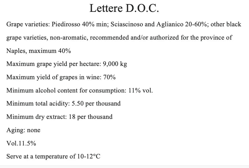 Lettere Rosso D.O.C.