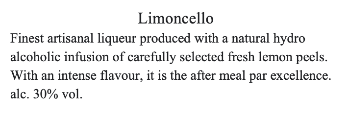 Limoncello - What else?