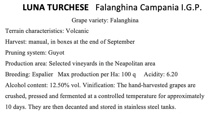 Luna Turchese Falanghina Pompeiano I.G.P.