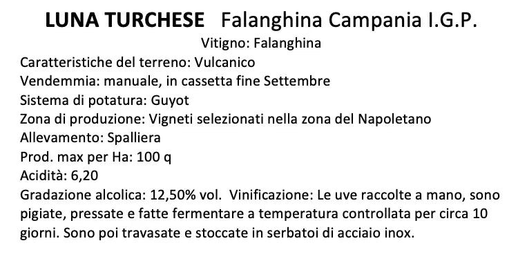 Luna Turchese Falanghina Pompeiano I.G.P.